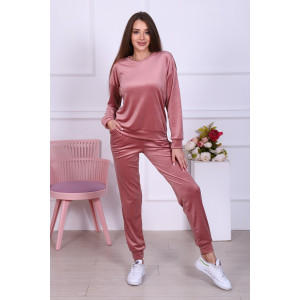 Костюм двойка женский №71029 иконвелюр (последний размер) брусничный 48