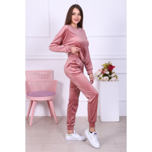 Костюм двойка женский №71029 иконвелюр (последний размер) брусничный 48