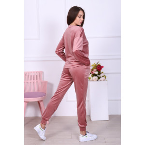 Костюм двойка женский №71029 иконвелюр (последний размер) брусничный 48