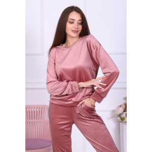 Костюм двойка женский №71029 иконвелюр (последний размер) брусничный 48