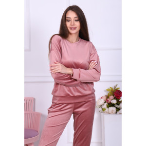 Костюм двойка женский №71029 иконвелюр (последний размер) брусничный 48