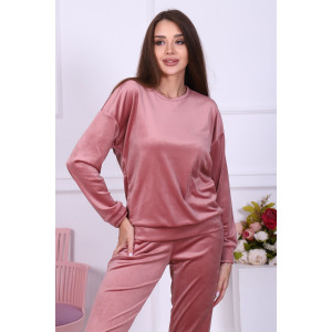 Костюм двойка женский №71029 иконвелюр (последний размер) брусничный 48