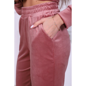 Костюм двойка женский №71029 иконвелюр (последний размер) брусничный 48