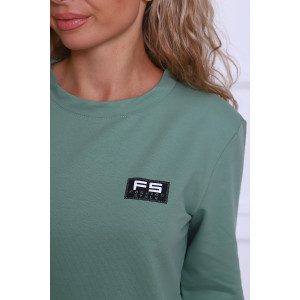 Костюм двойка женский №5715 футер 2-х нитка (последний размер) оливковый 50,52