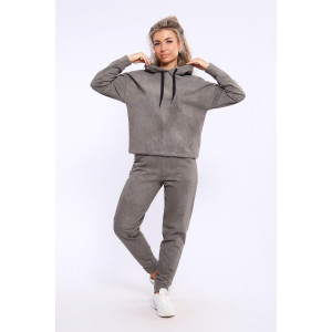 Костюм двойка женский №36861 футер 3-х нитка с начесом (последний размер) бежевый 50