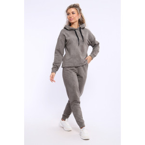 Костюм двойка женский №36861 футер 3-х нитка с начесом (последний размер) бежевый 50