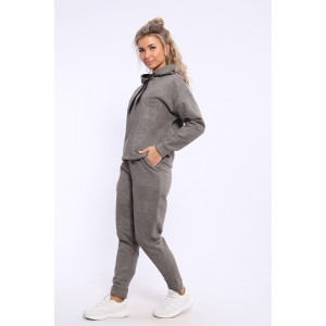 Костюм двойка женский №36861 футер 3-х нитка с начесом (последний размер) бежевый 50