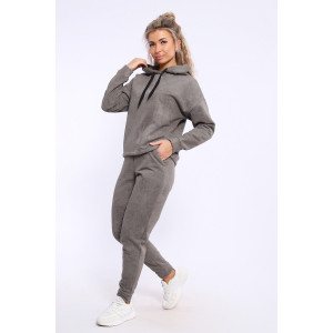 Костюм двойка женский №36861 футер 3-х нитка с начесом (последний размер) бежевый 50