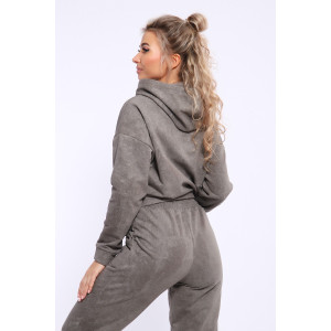 Костюм двойка женский №36861 футер 3-х нитка с начесом (последний размер) бежевый 50