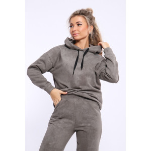 Костюм двойка женский №36861 футер 3-х нитка с начесом (последний размер) бежевый 50