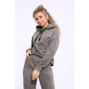 Костюм двойка женский №36861 футер 3-х нитка с начесом (последний размер) бежевый 50