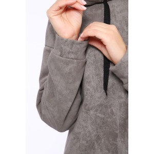 Костюм двойка женский №36861 футер 3-х нитка с начесом (последний размер) бежевый 50