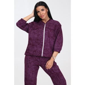 Костюм двойка женский №26607 футер 2-х нитка (последний размер) винный 46,48