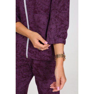 Костюм двойка женский №26607 футер 2-х нитка (последний размер) винный 46,48