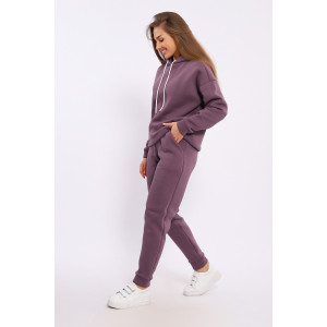 Костюм двойка женский №36874 футер 3-х нитка с начесом (последний размер) лиловый 52,54 Костюм двойка женский №36874 футер 3-х нитка с начесом (последний размер) лиловый 52,54