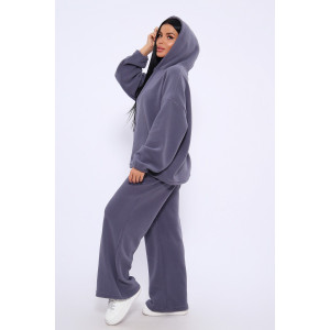 Костюм двойка женский №20680 флис (последний размер) серый 54-56,58-60