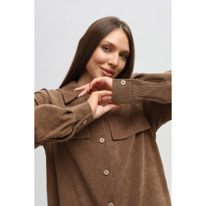 Костюм двойка женский №20686 вельвет (последний размер) коричневый 54 Костюм двойка женский №20686 вельвет (последний размер) коричневый 54