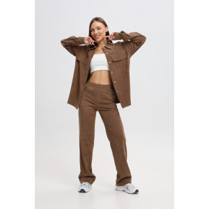 Костюм двойка женский №20686 вельвет (последний размер) коричневый 54 Костюм двойка женский №20686 вельвет (последний размер) коричневый 54