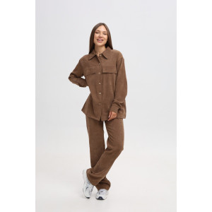 Костюм двойка женский №20686 вельвет (последний размер) коричневый 54 Костюм двойка женский №20686 вельвет (последний размер) коричневый 54