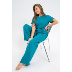 Костюм двойка женский №26006 кулирка (последний размер) зеленый 48,52