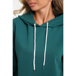 Костюм двойка женский №36852 футер 2-х нитка (последний размер) петроль 44,52