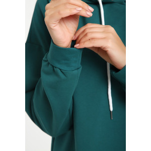 Костюм двойка женский №36852 футер 2-х нитка (последний размер) петроль 44,52