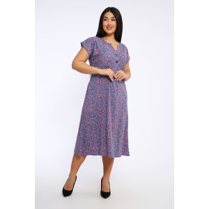 Платье женское №83509 кулирка (последний размер) серо-голубой 56 Платье женское №83509 кулирка (последний размер) серо-голубой 56