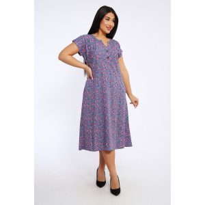 Платье женское №83509 кулирка (последний размер) серо-голубой 56 Платье женское №83509 кулирка (последний размер) серо-голубой 56