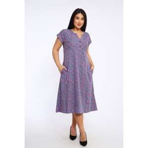 Платье женское №83509 кулирка (последний размер) серо-голубой 56 Платье женское №83509 кулирка (последний размер) серо-голубой 56