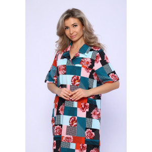 Платье женское №13156 кулирка (последний размер) зеленый 56