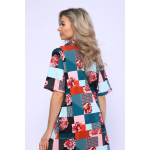 Платье женское №13156 кулирка (последний размер) зеленый 56