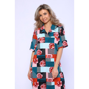 Платье женское №13156 кулирка (последний размер) зеленый 56