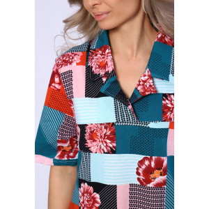 Платье женское №13156 кулирка (последний размер) зеленый 56