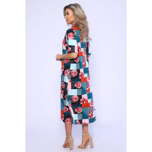 Платье женское №13156 кулирка (последний размер) зеленый 56