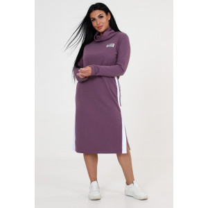 Платье женское №24771 футер 3-х нитка (последний размер) брусничный 52