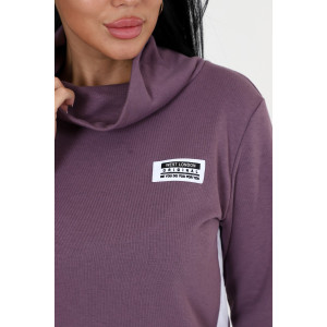 Платье женское №24771 футер 3-х нитка (последний размер) брусничный 52