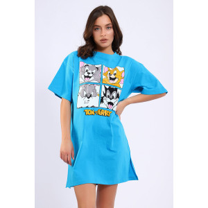 Платье женское ЕПЛ-1060 кулирка (последний размер) голубой 50 Платье женское ЕПЛ-1060 кулирка (последний размер) голубой 50