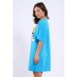 Платье женское ЕПЛ-1060 кулирка (последний размер) голубой 50 Платье женское ЕПЛ-1060 кулирка (последний размер) голубой 50