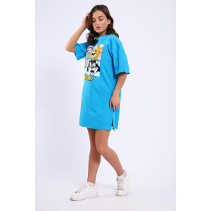 Платье женское ЕПЛ-1060 кулирка (последний размер) голубой 50 Платье женское ЕПЛ-1060 кулирка (последний размер) голубой 50