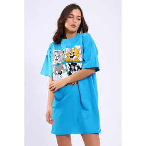 Платье женское ЕПЛ-1060 кулирка (последний размер) голубой 50 Платье женское ЕПЛ-1060 кулирка (последний размер) голубой 50