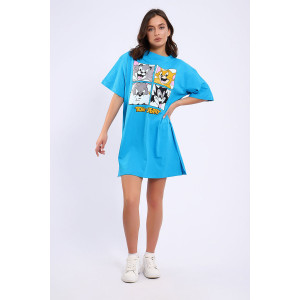 Платье женское ЕПЛ-1060 кулирка (последний размер) голубой 50 Платье женское ЕПЛ-1060 кулирка (последний размер) голубой 50