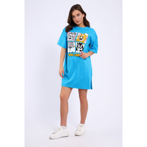 Платье женское ЕПЛ-1060 кулирка (последний размер) голубой 50 Платье женское ЕПЛ-1060 кулирка (последний размер) голубой 50