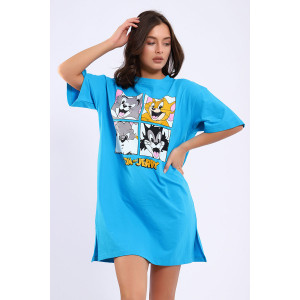 Платье женское ЕПЛ-1060 кулирка (последний размер) голубой 50 Платье женское ЕПЛ-1060 кулирка (последний размер) голубой 50