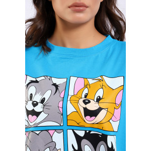 Платье женское ЕПЛ-1060 кулирка (последний размер) голубой 50 Платье женское ЕПЛ-1060 кулирка (последний размер) голубой 50