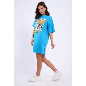 Платье женское ЕПЛ-1060 кулирка (последний размер) голубой 50 Платье женское ЕПЛ-1060 кулирка (последний размер) голубой 50