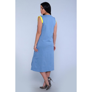 Платье женское №71063 кулирка (последний размер) голубой 54 Платье женское №71063 кулирка (последний размер) голубой 54