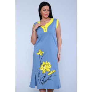 Платье женское №71063 кулирка (последний размер) голубой 54 Платье женское №71063 кулирка (последний размер) голубой 54