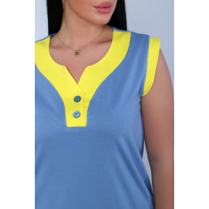 Платье женское №71063 кулирка (последний размер) голубой 54 Платье женское №71063 кулирка (последний размер) голубой 54