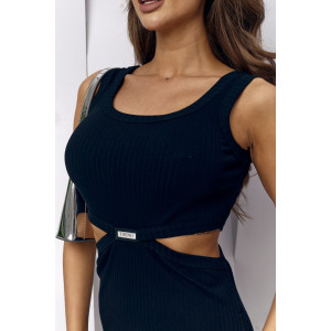 Платье женское №67142 лапша (последний размер) черный 48 Платье женское №67142 лапша (последний размер) черный 48