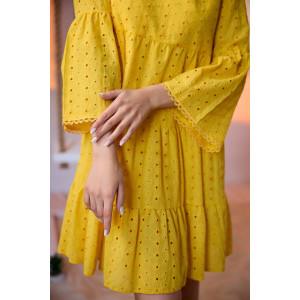 Платье женское №67035 шитье (последний размер) желтый 48